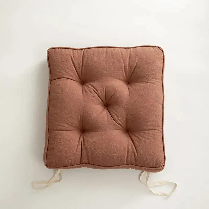 Terracotta Button Cushion Cover