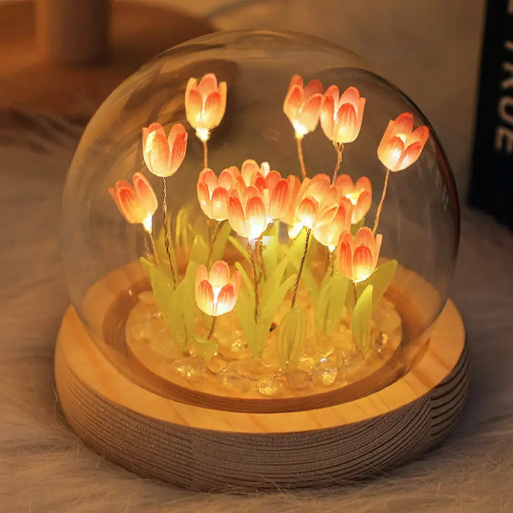 Tulip Glass Dome Night Light