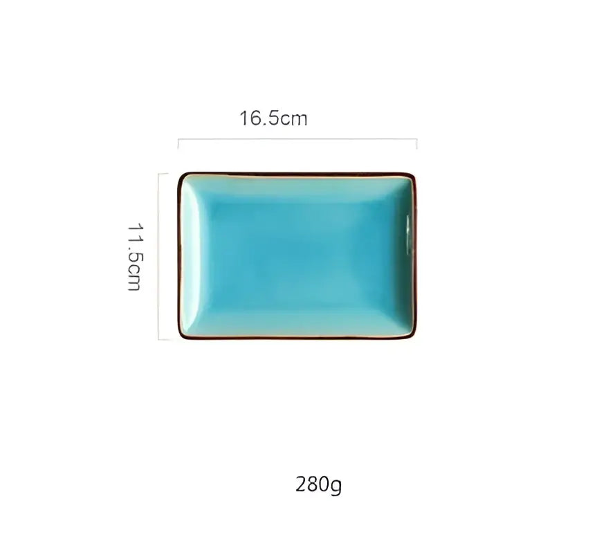 Turquoise Crack Glaze Plate