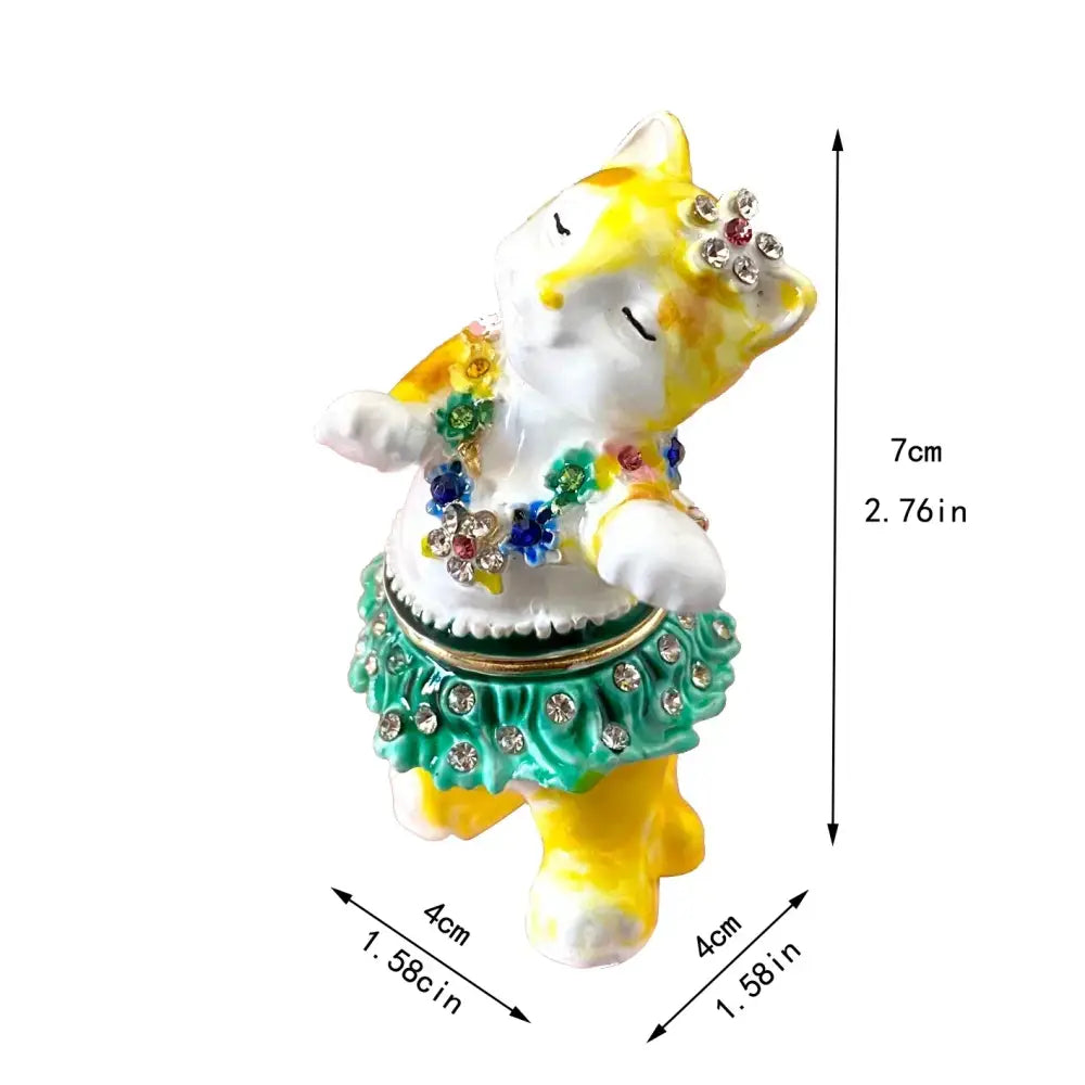 Turquoise Enamel Swan Figurine