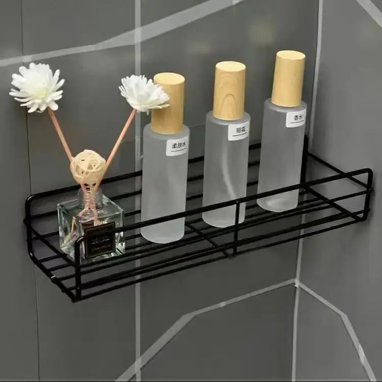 Black Metal Two-Tier Shower Caddy