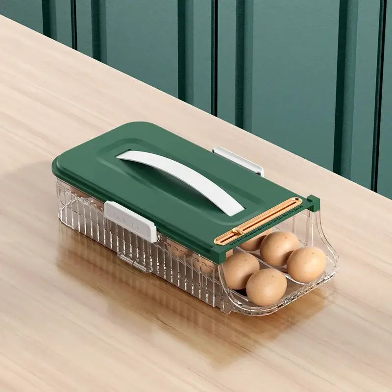 Green Plastic Egg Organizer