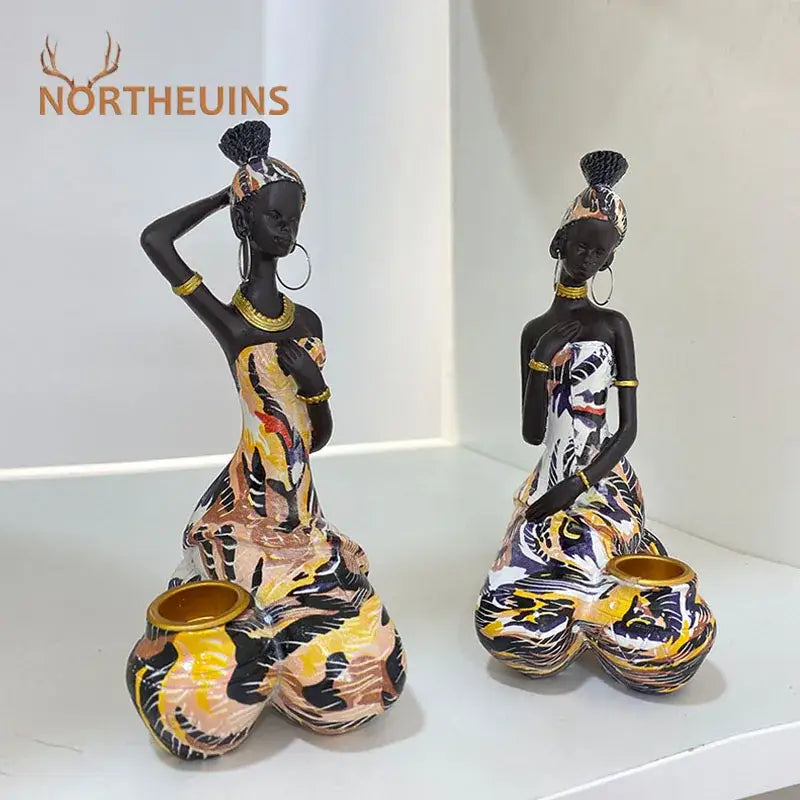 African Black Woman Candlestick