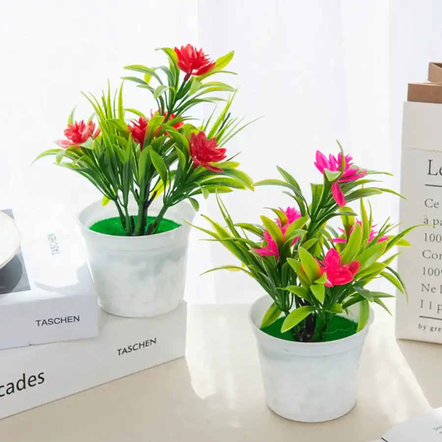 Artificial Flowers Bonsai Vase