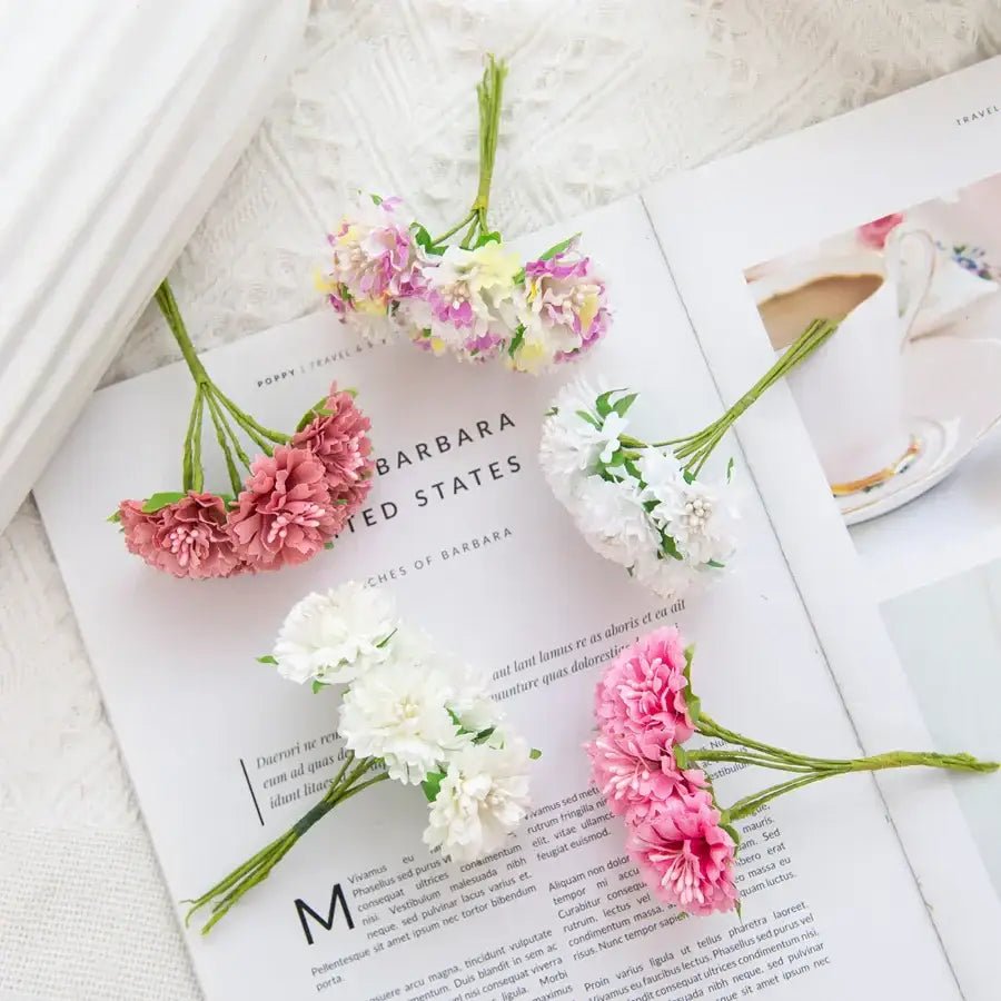 Multicolor Silk Carnation Bouquet