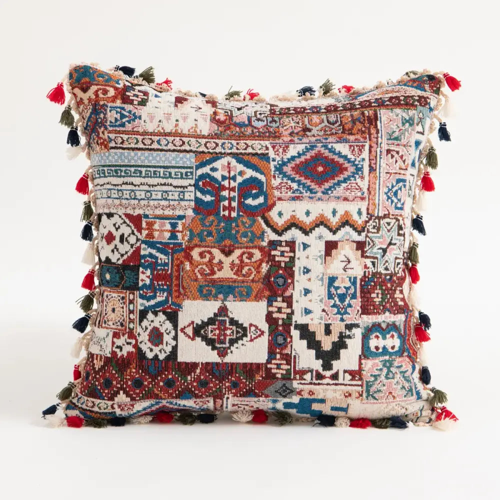 Boho Patchwork Throw Pillow