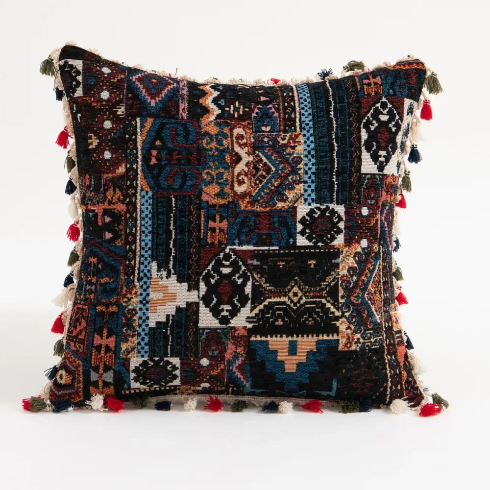 Boho Patchwork Throw Pillow