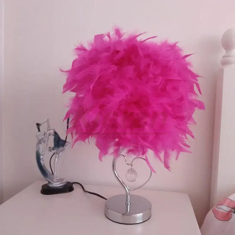 Crystal Feather Table Lamp
