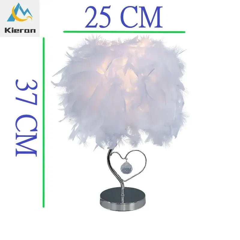 Crystal Feather Table Lamp