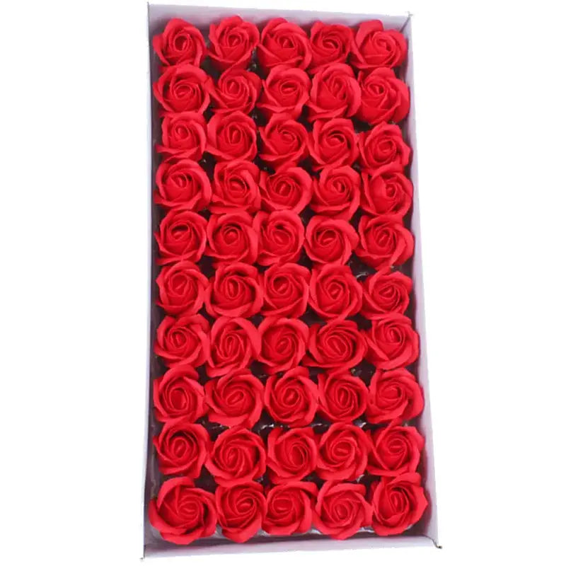 Red Rose Soap Flower Set