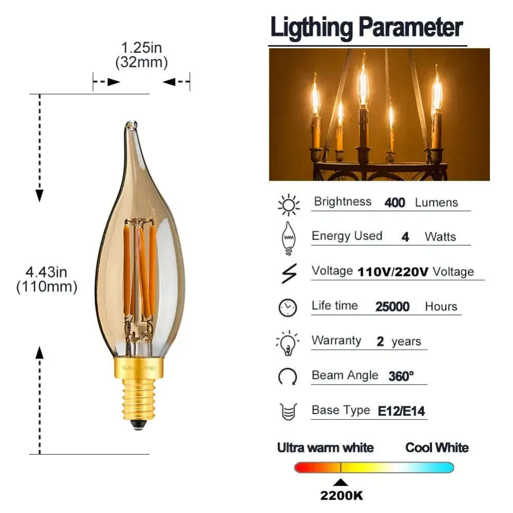 Amber Dimmable LED Bulb
