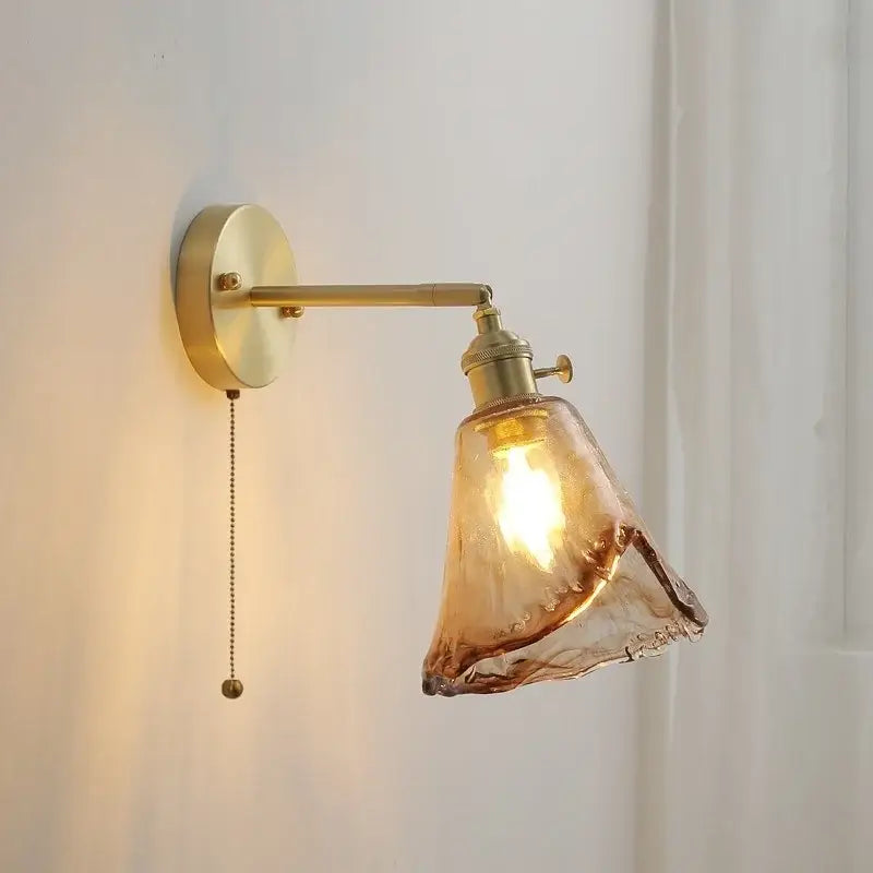 Copper Glass Wall Lamp