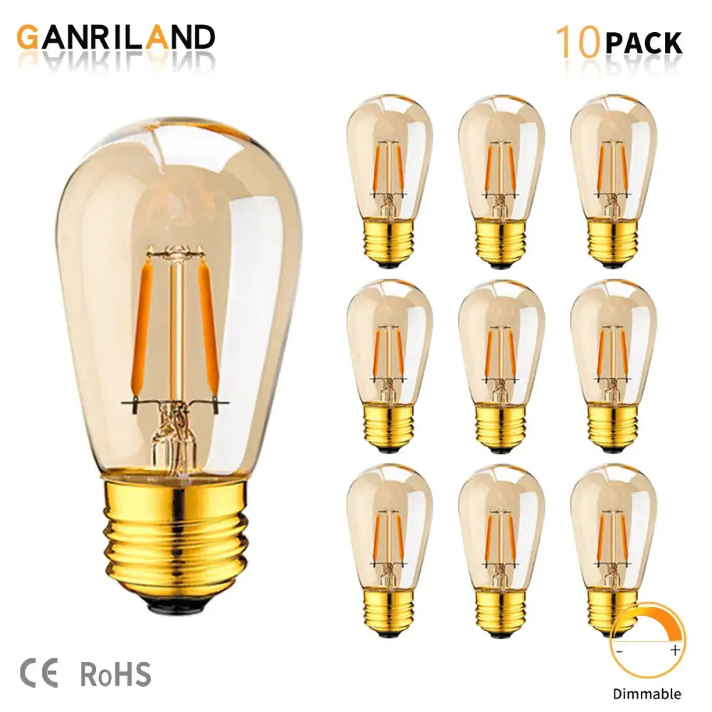 Amber Glass Edison Bulbs