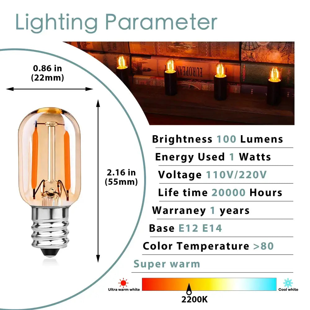 Amber Glass LED Bulb