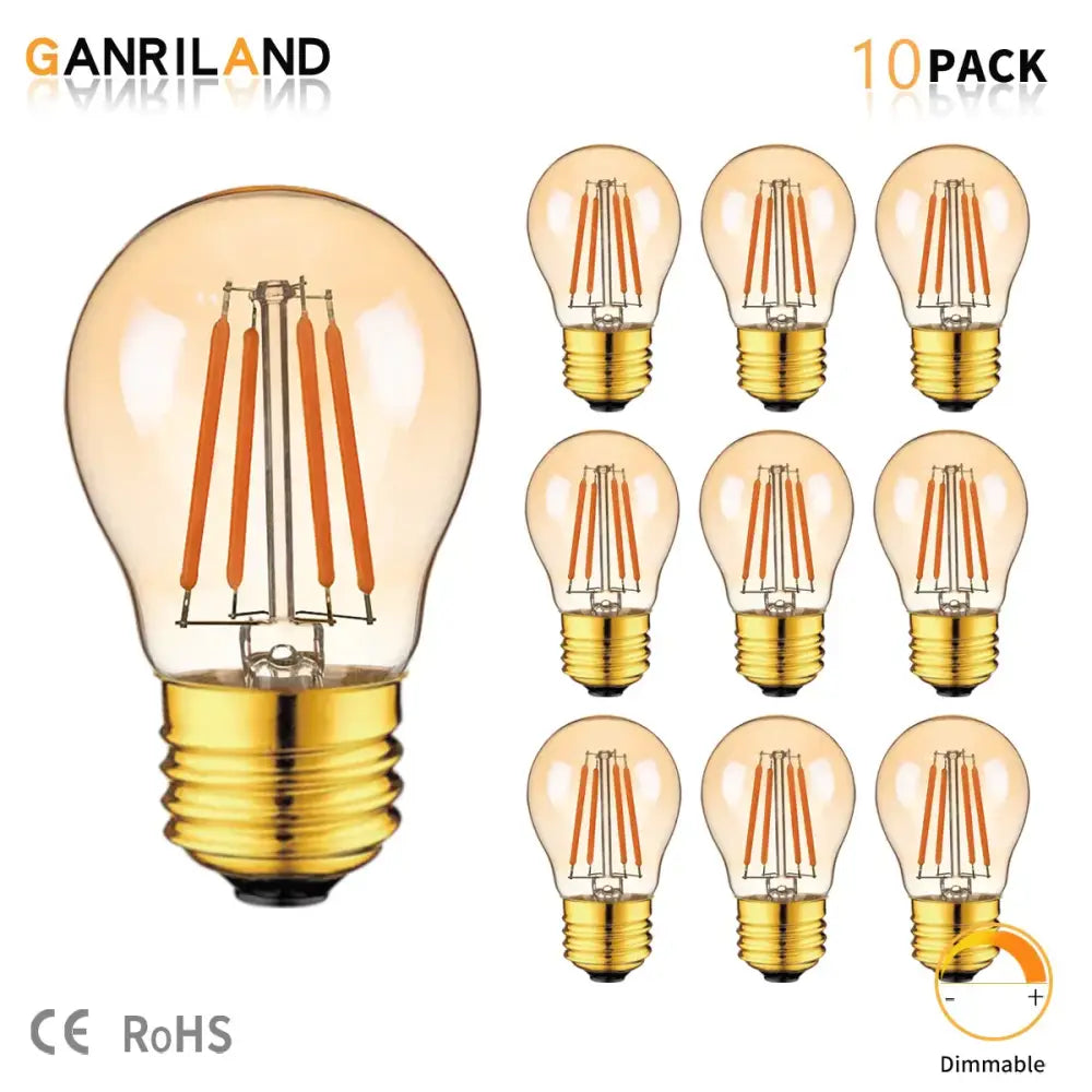 Amber Glass LED Bulbs Pack