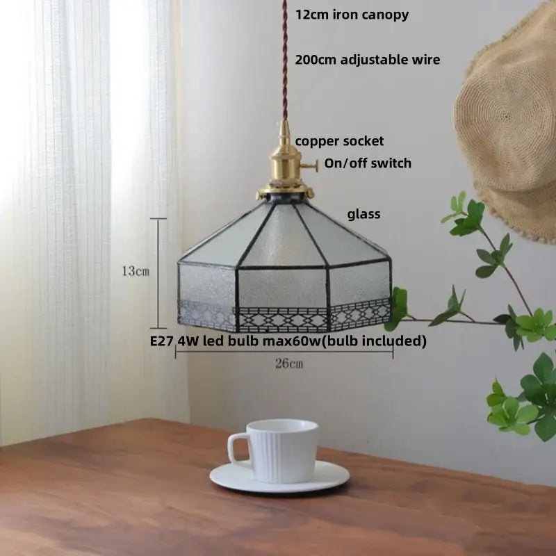 Gray Glass Pendant Light