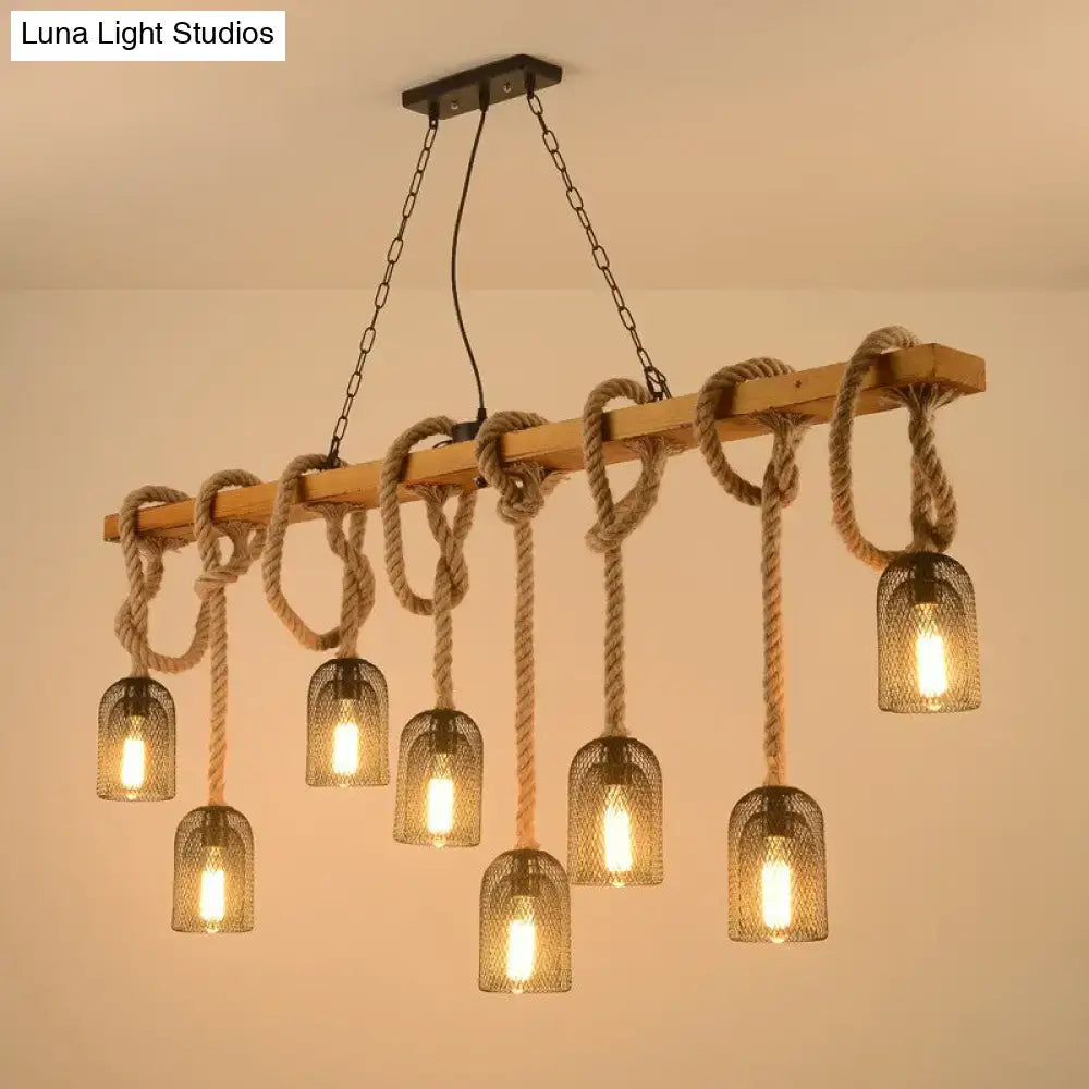 Beige Industrial Pendant Light