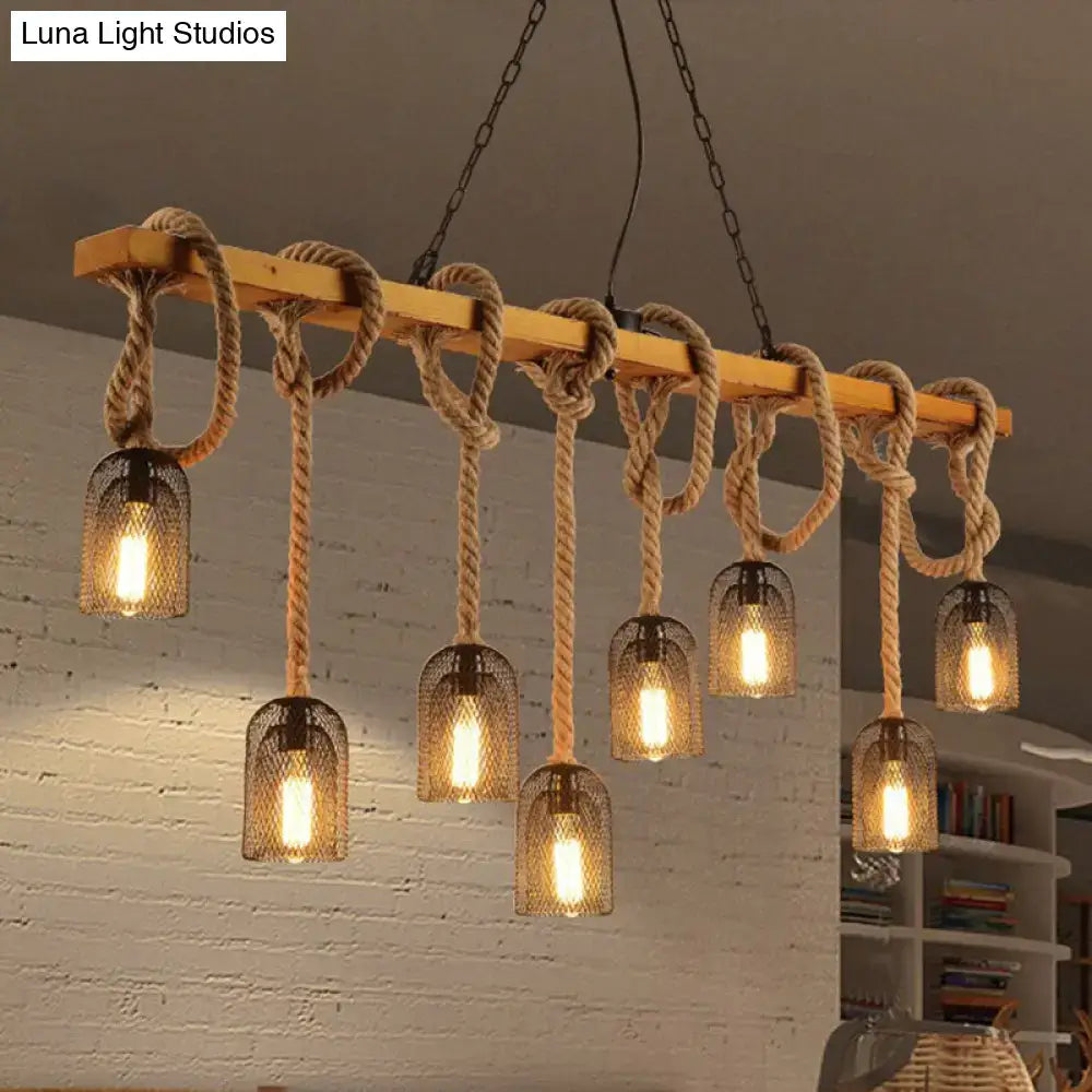 Beige Industrial Pendant Light