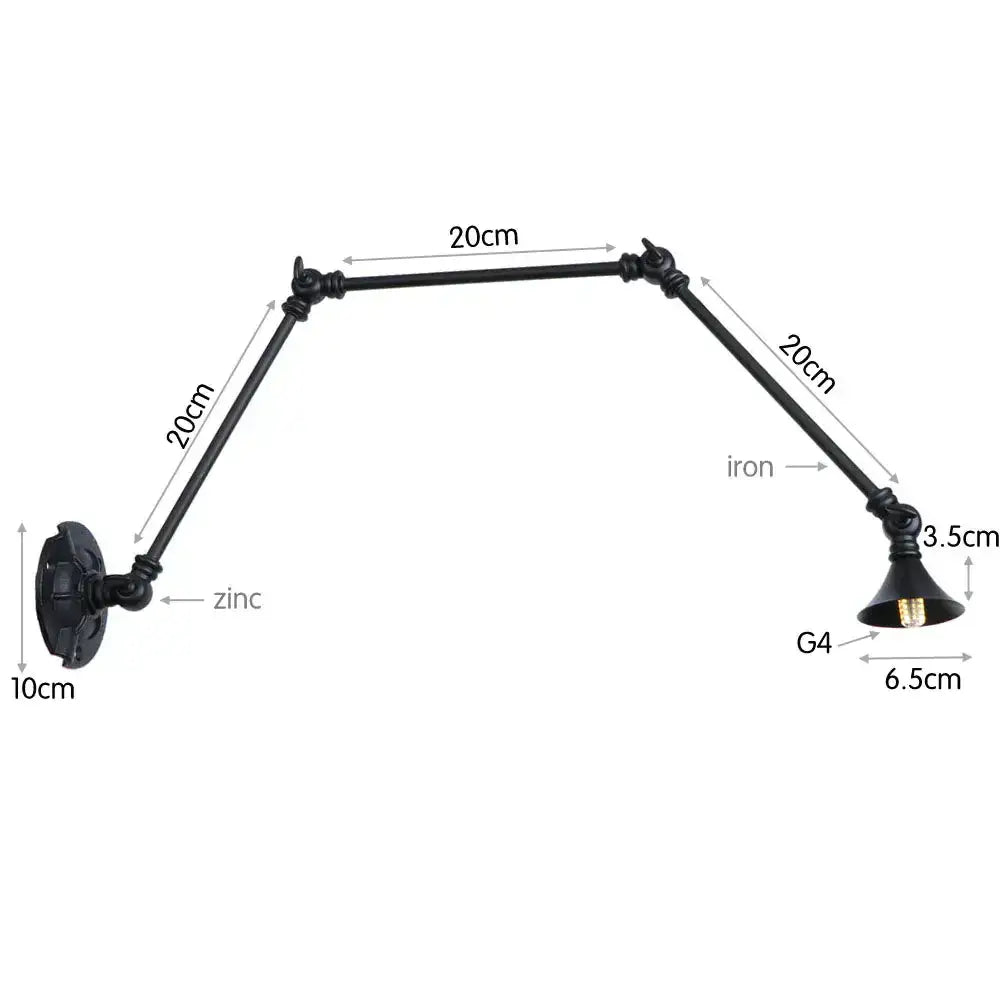 Black Adjustable Loft Light
