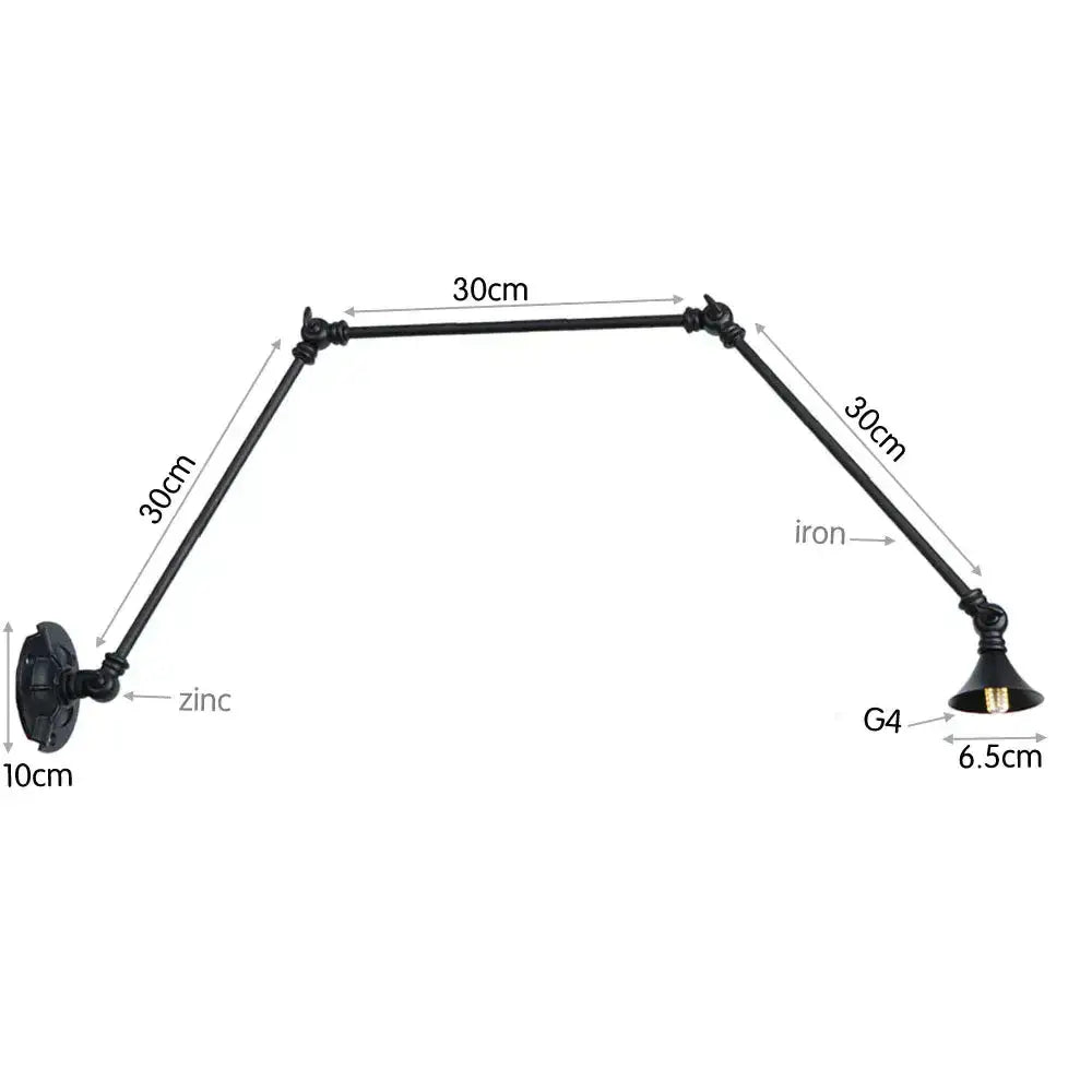 Black Adjustable Loft Light