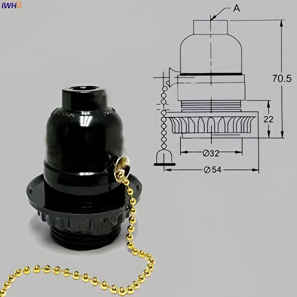 Black Gold Bulb Holder