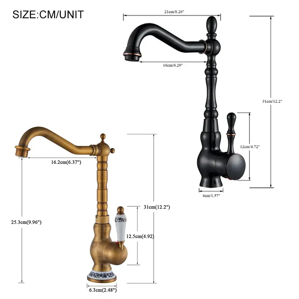 Brass Single Kitchen Faucet