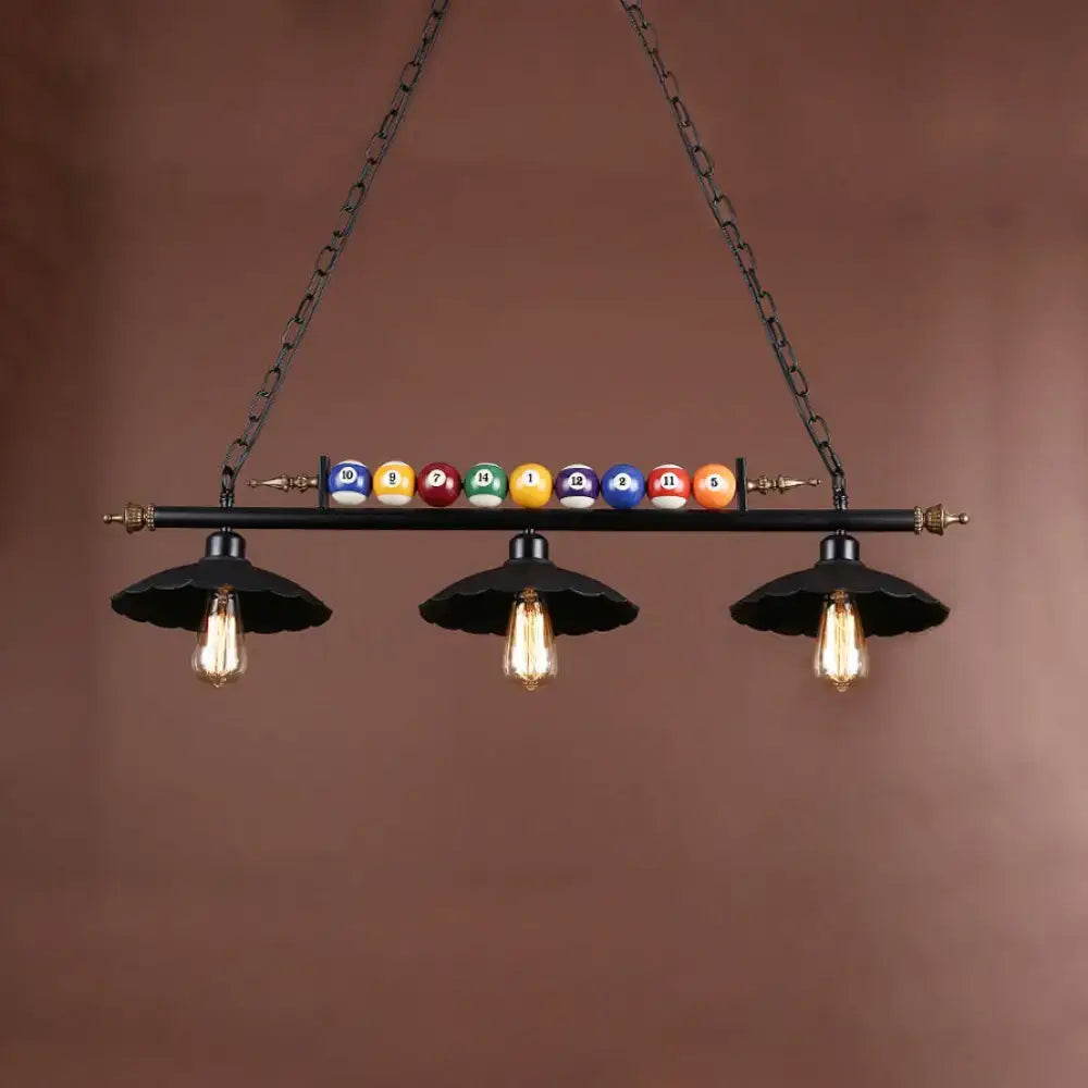 Black Brass Billiard Light