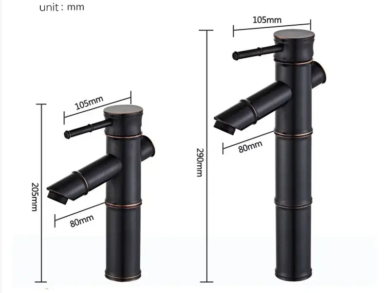 Black Copper Bamboo Faucet
