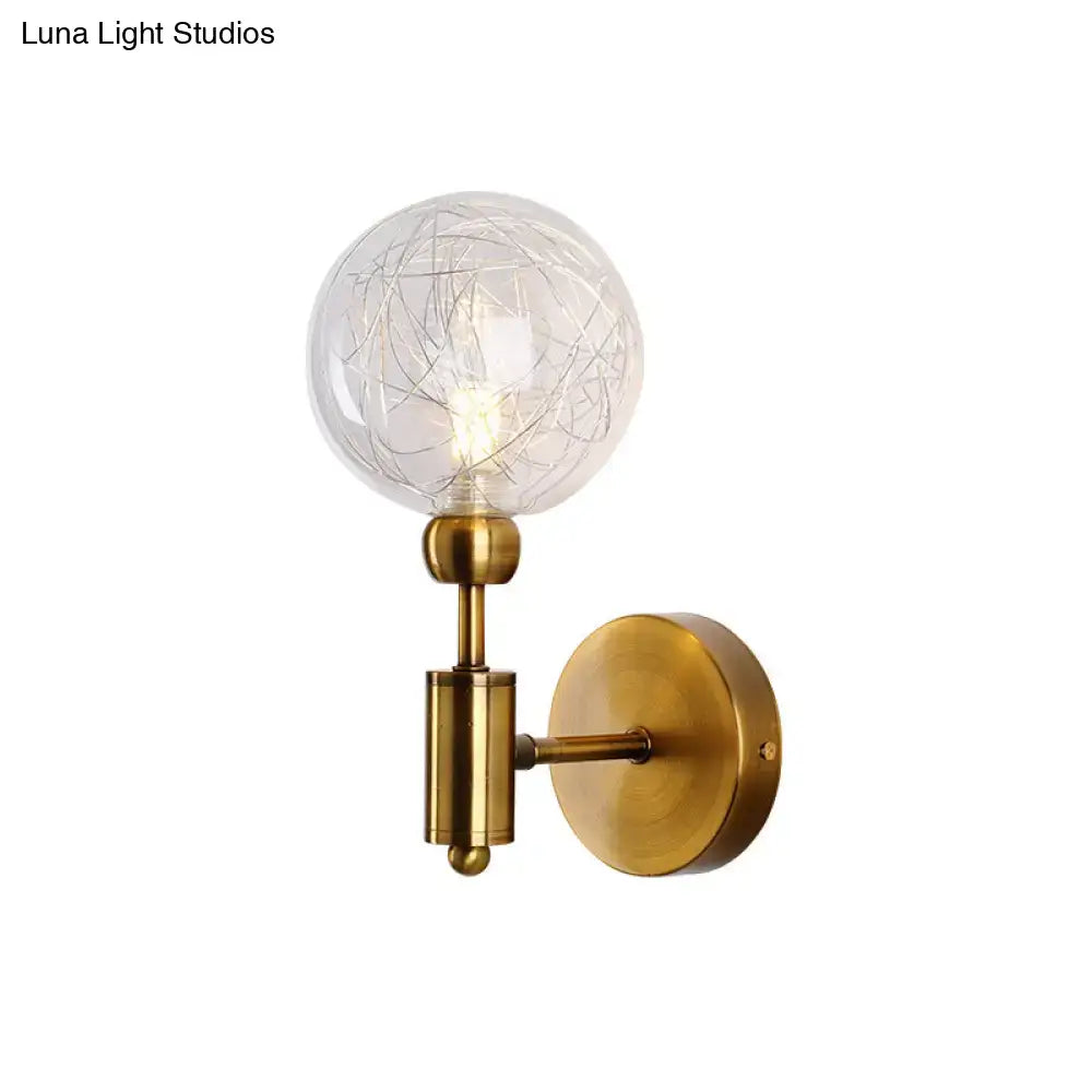 Black Gold Glass Wall Sconce