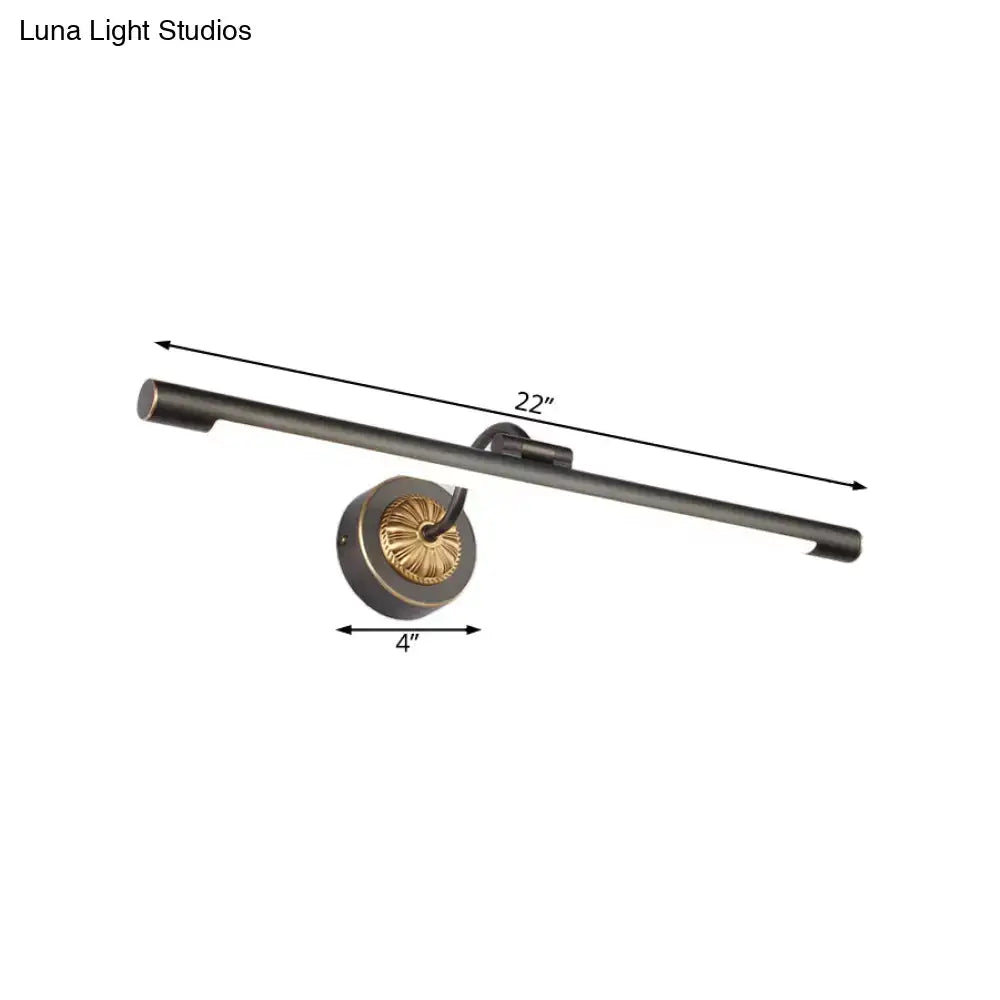 Black Gold Vanity Wall Light