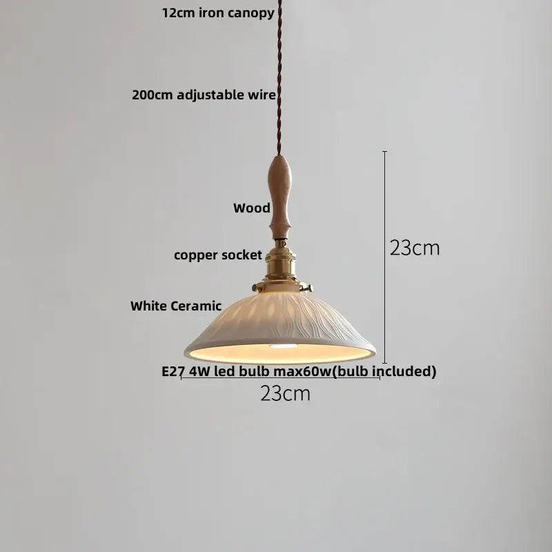 Vintage cream glass and brass adjustable led pendant dining room