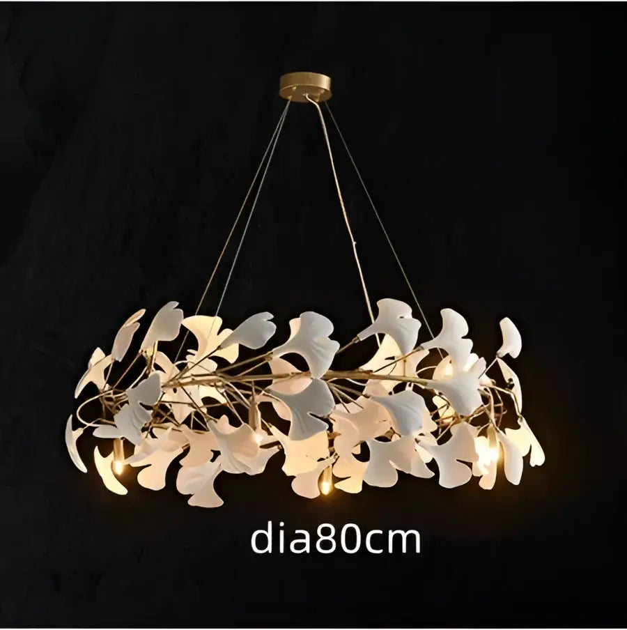 White orchid decorbites ginkgo chandelier living room pendant light