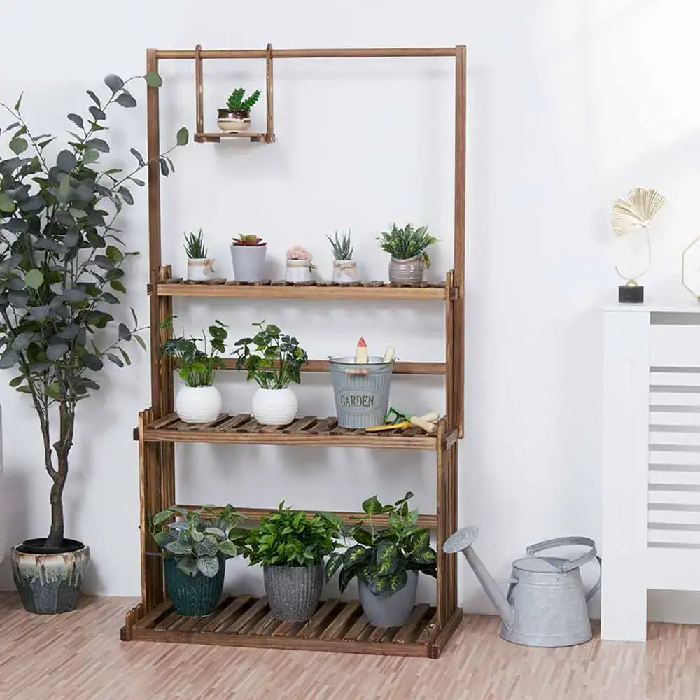 Brown Wood Hanging Shelf