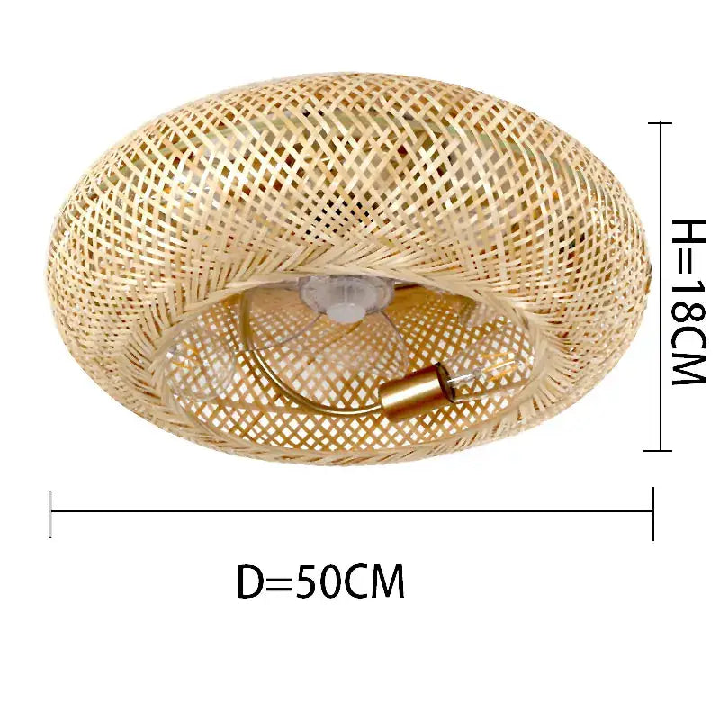 Bamboo Retractable-Blade Bedroom Ceiling Fan