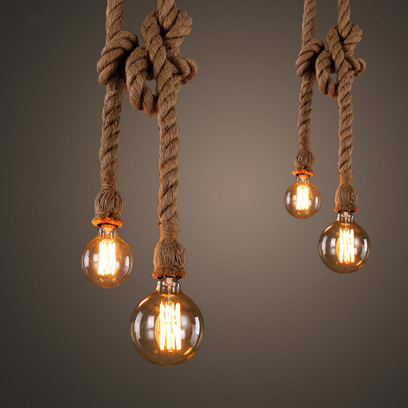 Hemp Rope Vintage Chandelier