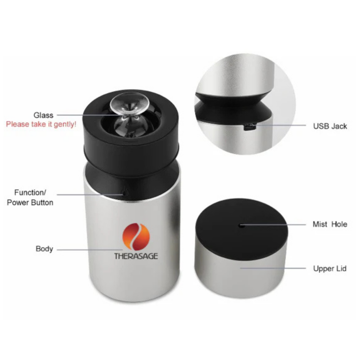 TherAroma - Portable Atomizer - Essential Oil Diffuser