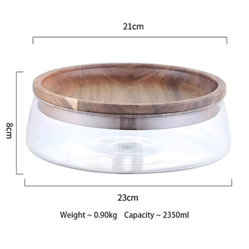 Glass Wood Storage Containers