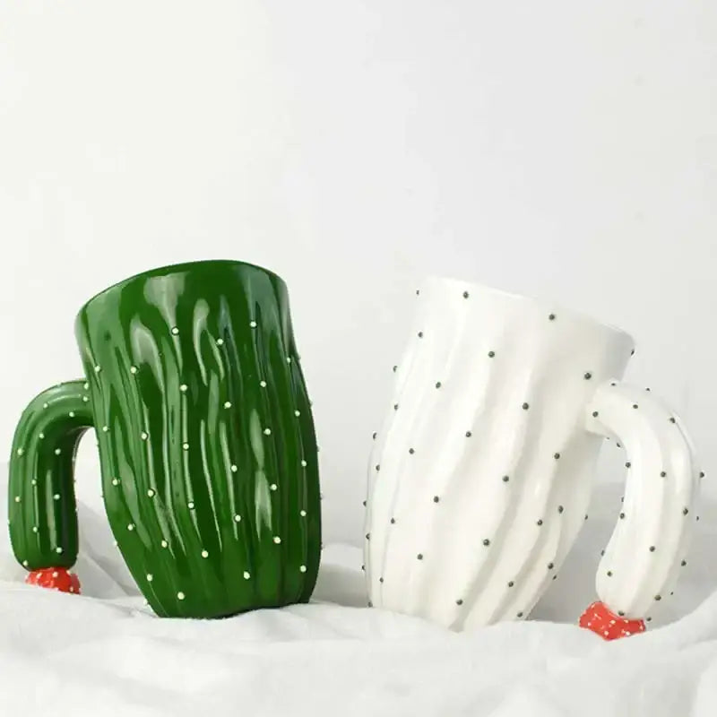 Green Cactus Ceramic Mug