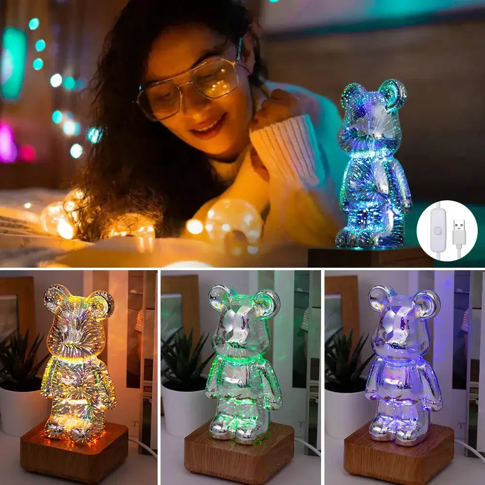 3D Bear Night Light