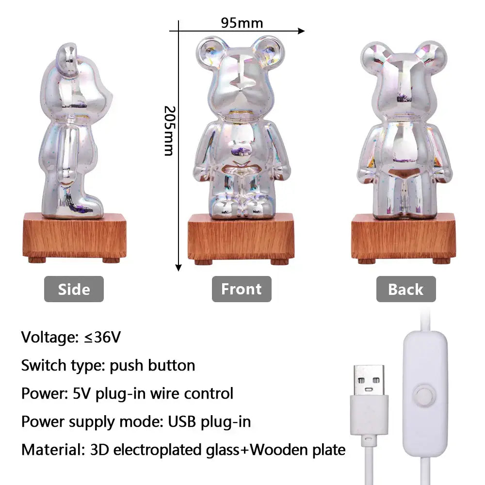 3D Bear Night Light