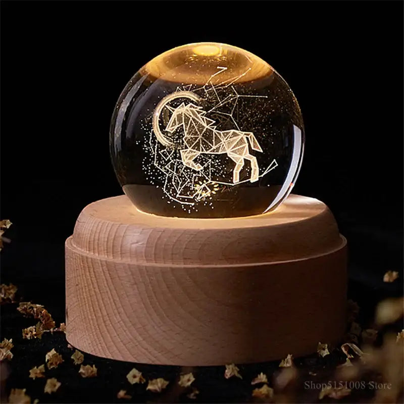 Wooden Galaxy Night Light