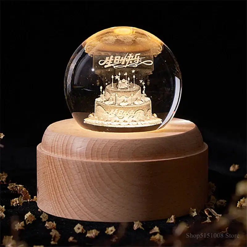 Wooden Galaxy Night Light