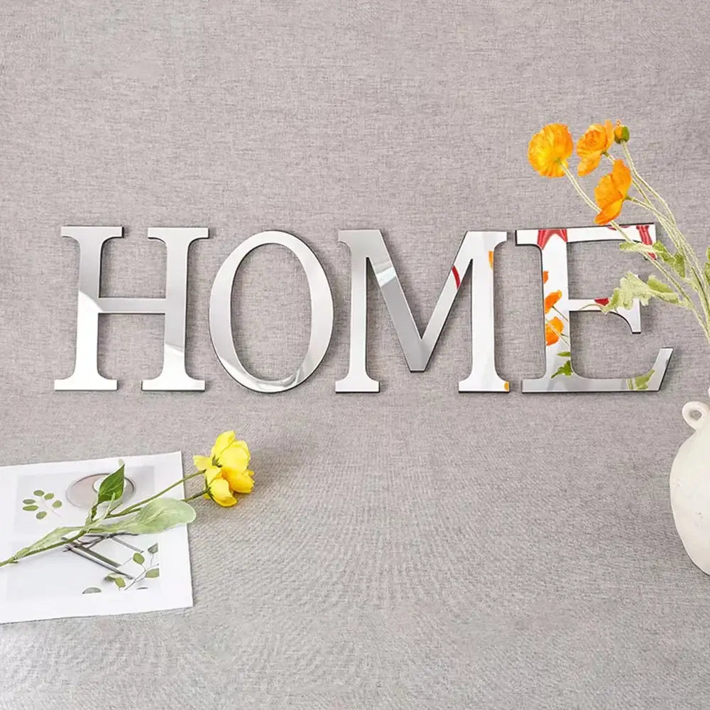 Gold Silver Mirror Letters
