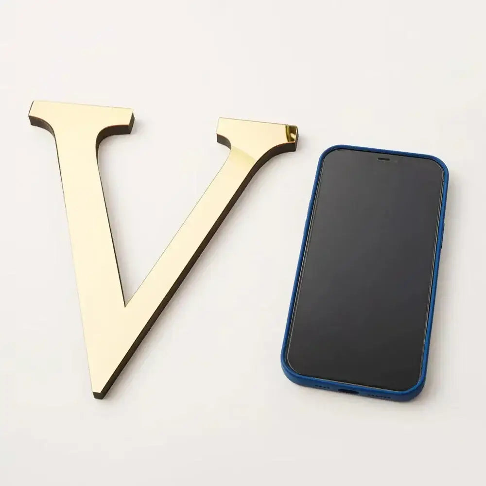 Gold Silver Mirror Letters