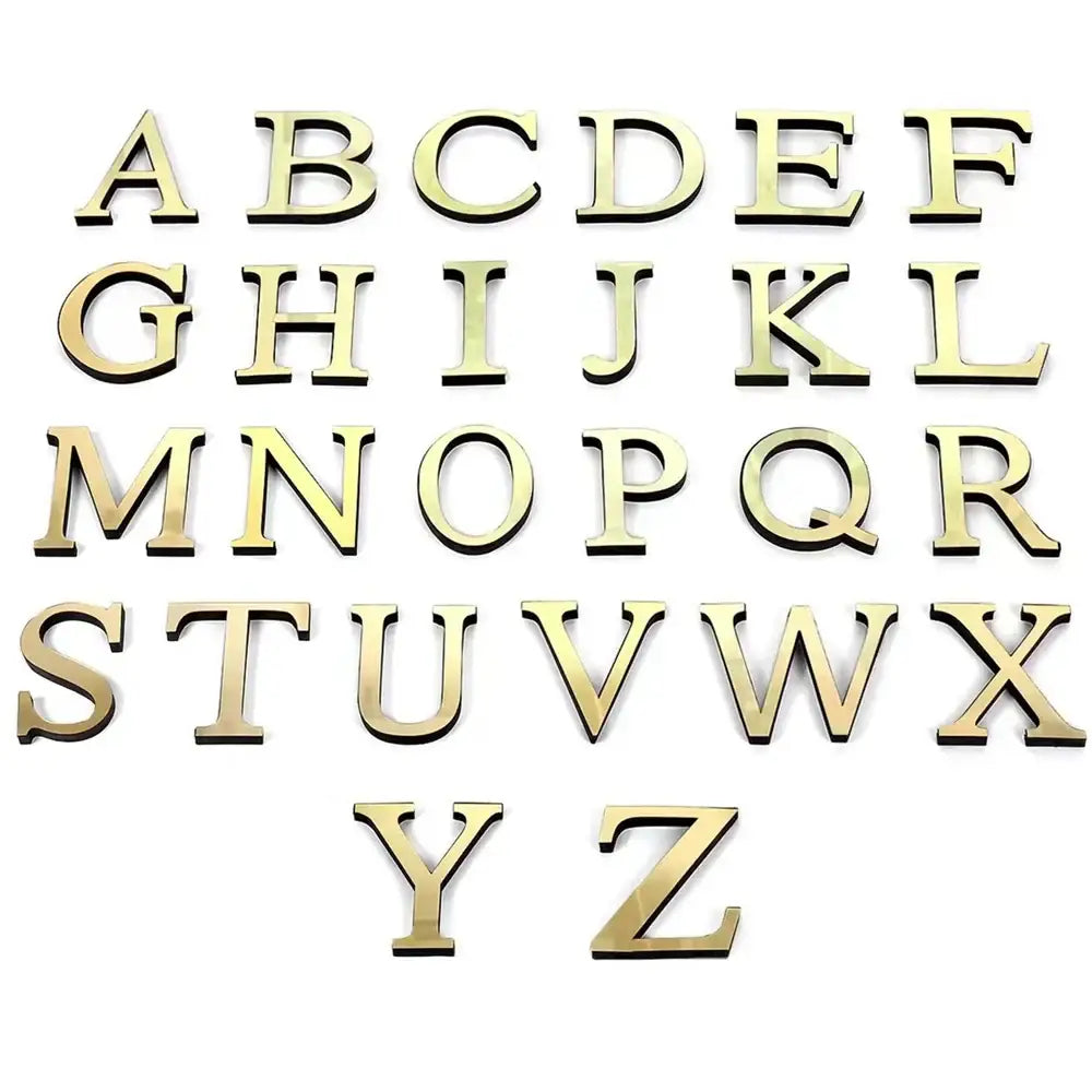 Gold Silver Mirror Letters