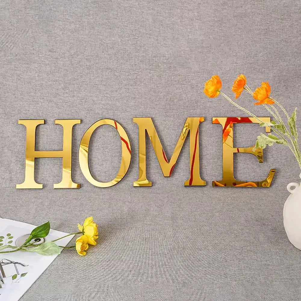 Gold Silver Mirror Letters