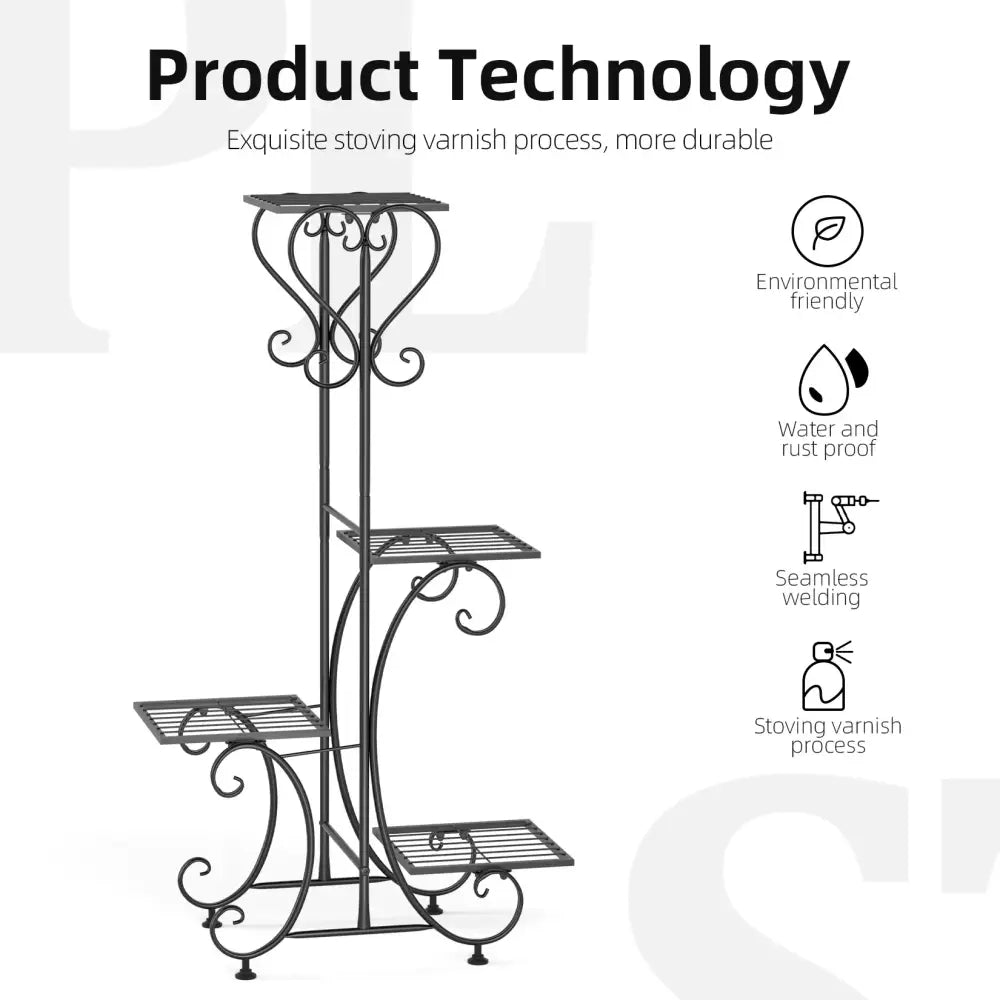 Black Metal Plant Stand