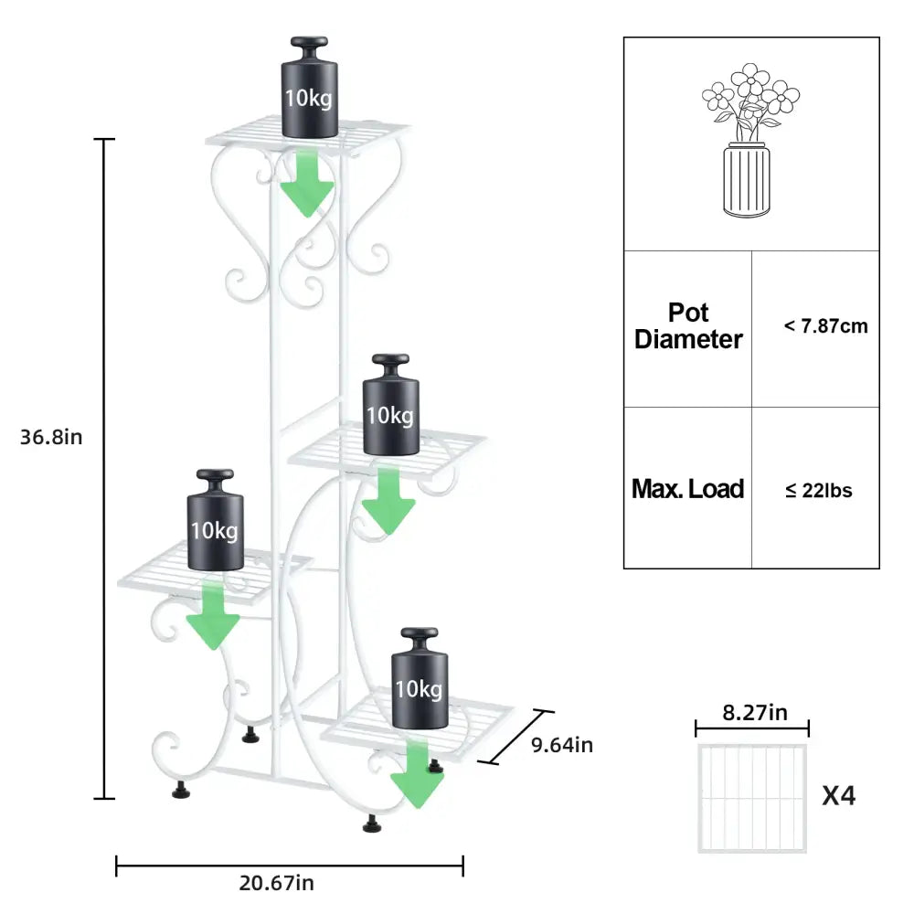 Black Metal Plant Stand