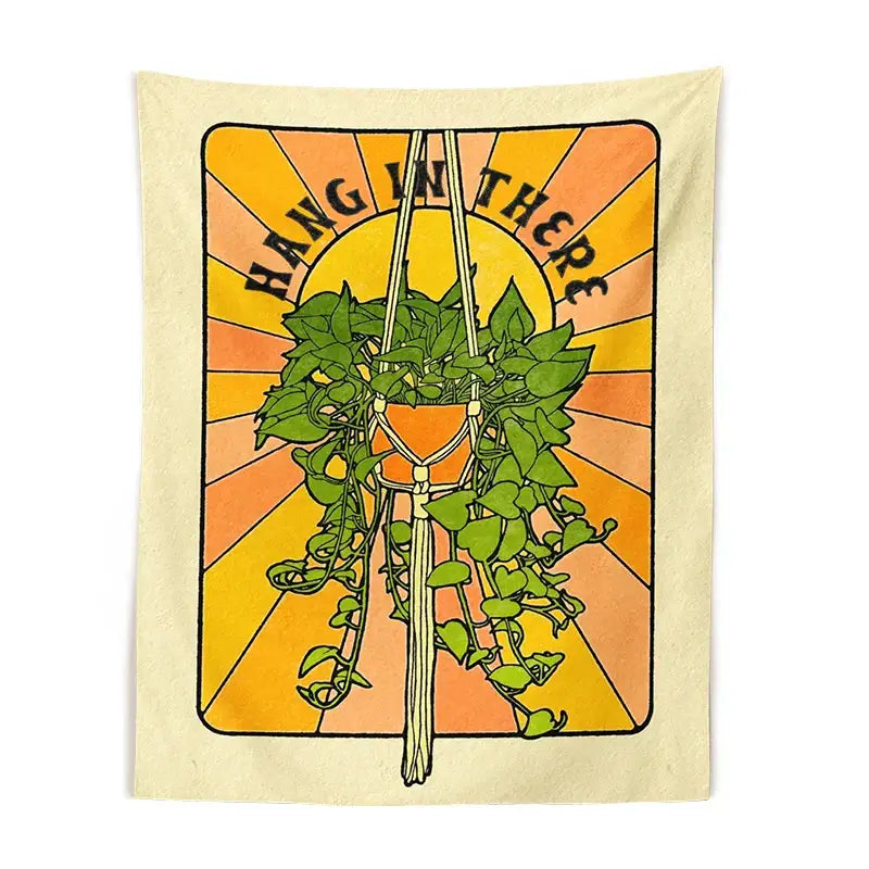 Retro Botanical Tapestry