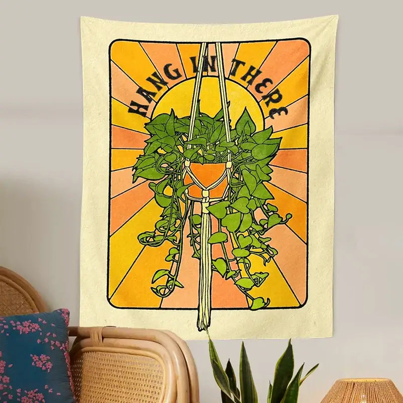 Retro Botanical Tapestry